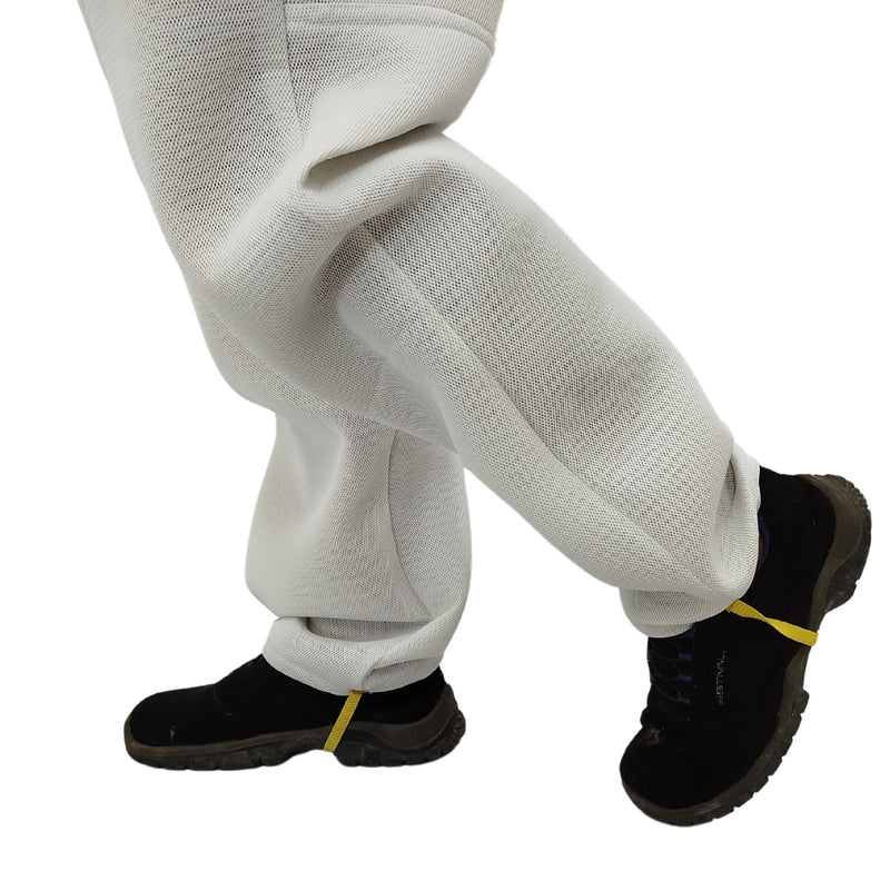 Kit Conjunto Apicultor Caça, Jaleco, Capacete e Luvas Branco