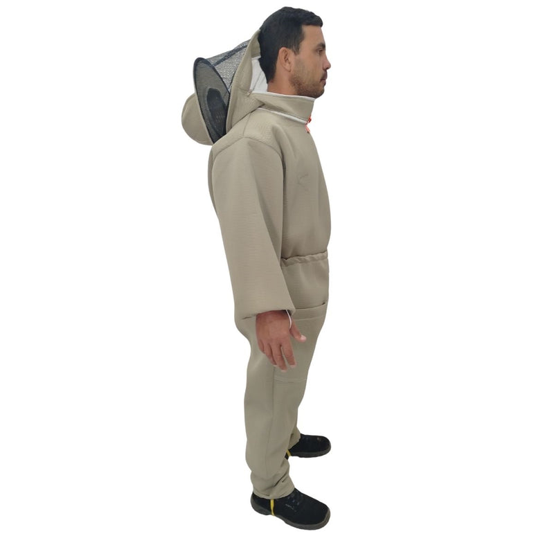 Conjunto Apicultor Calça, Jaleco e Capacete Cinza