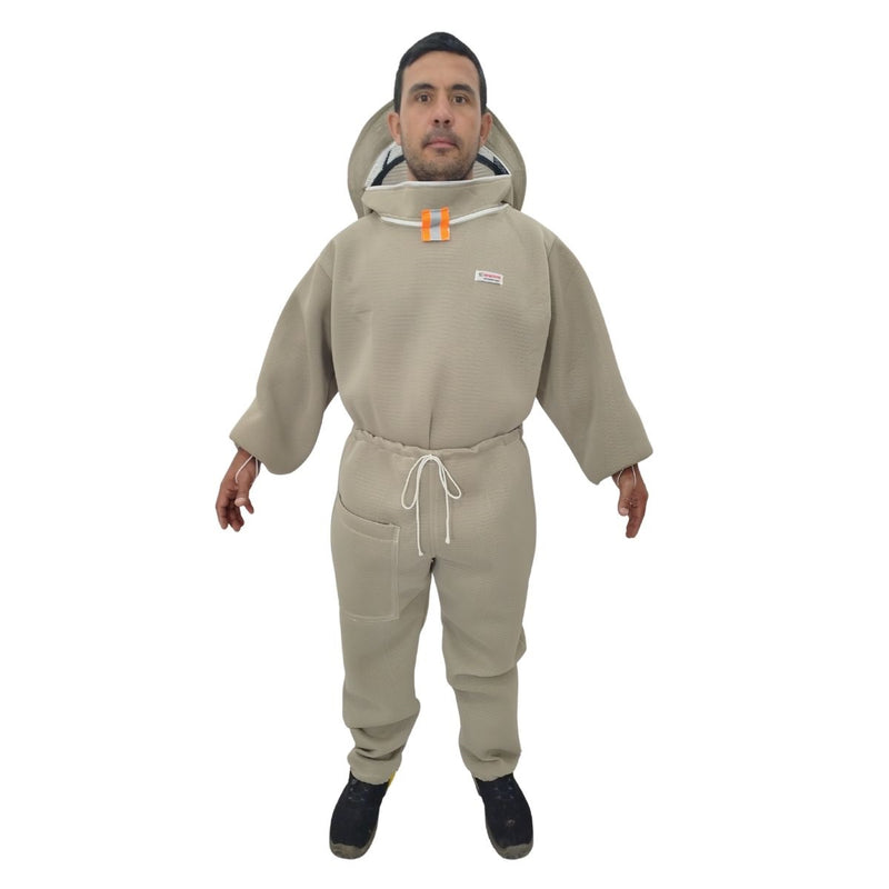Conjunto Apicultor Calça, Jaleco e Capacete Cinza