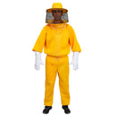 Kit Conjunto Apicultor Calça, Jaleco, Capacete e Luvas Amarelo